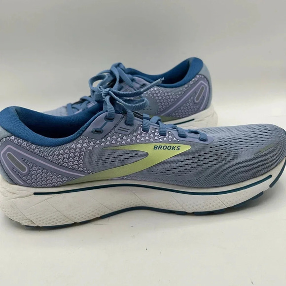 Brooks Ghost 14 Women Neutral Running Purple Impression /Dutch/ Lime Size 10 - Picture 7 of 12